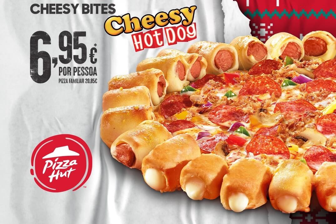 pizza hut cheesy hot dog cheesy bites natal 